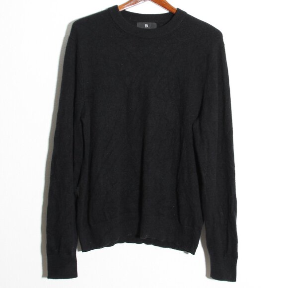 Banana Republic 100% Cashmere Crew-Neck Sweater Long Sleeve Black Size Large - Picture 2 of 15